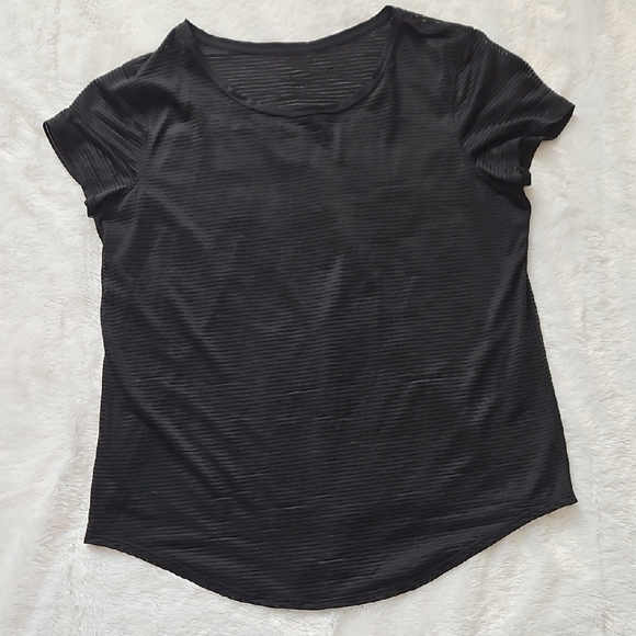 Lululemon Semi sheer Black Top - Picture 1 of 6